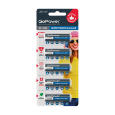 Батарейка AA/ Батарейка GoPower LR6 AA BL5 Alkaline 1.5V (5/50/600) (5 шт.)