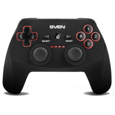Беспроводной геймпад SVEN GC-2040 (11 кл. 2 мини-джойстика, D-pad, Soft Touch, PC/PS3/Xinput)