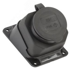 Розетка РБу13-1-0м защитная крышка угловая настенная ОМЕГА IP44
