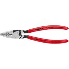 Пресс-клещи для обжима контактных гильз 9 гнезда 025-160мм (AWG 23-5) L=180мм обливные рукоятки