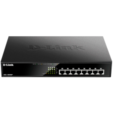 Коммутатор/ DGS-1008MP/B Unmanaged Switch 8x1000Base-T PoE, PoE Budget 125W, metal case