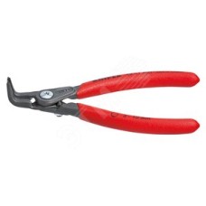 Щипцы прецизионные для внешних стопорных колец с ограничителем раскрытия губки под углом 90° посадочный размер 3 - 10 мм диаметр наконечников 09 мм L-130 мм Cr-V чёрные обливные рукоятки