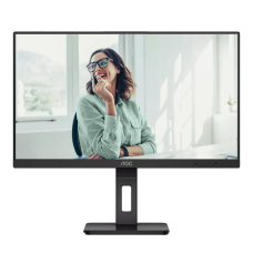 AOC Q27P3CV 27" 2560x1440, IPS, 75Hz, 20M:1, 350cd, 4 ms, 2xHDMI 1.4, DisplayPort 1.2, 4xUSB 3.2, DP+PD USB Type-C * 65W Speakers, RJ45, Height adj 150, pivot, VESA 100, 3Y, Black