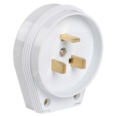 Вилка разборная для плиты с заземлением 32А белая ВПпл10-01-Ст