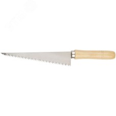 Ножовка ручная для гипсокартона, деревянная ручка 175 мм