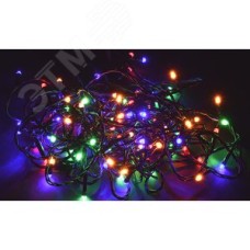 Гирлянда нить 10 м 100 светодиодов RGB IP20 зеленый шнур 1,5 м 230 В контроллер 8 сцен LIGHTING