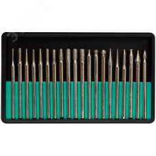 Шарошки, усиленная сталь с алмазным напылением, штифт диаметр 3 мм, 20 шт