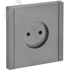 FORTE&PIANO Розетка 1-местная без заземления без защитных шторок винтовое крепление 10А FP518 сталь IEK