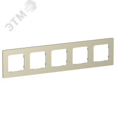 FLITE CLASSIC Рамка 5-местная РУ-5-К-ФлШ шампань IEK