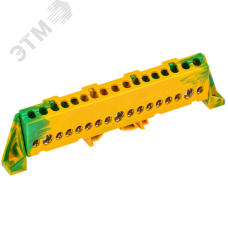 TEKFOR Шина PE земля в комбинированном DIN-изоляторе Стойка 8х12-17-ЖЗ IEK