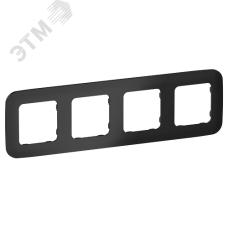 FLITE ARTISTIC Рамка 4-местная РУ-4-А-ФлЧ черный IEK