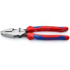 Плоскогубцы электромонтера Linemans Pliers резка - проволока средней твердости 46мм твердая проволока 3мм L=240мм двухкомпонентные рукоятки цвет черный крепление для страховки