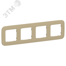 FLITE ARTISTIC Рамка 4-местная РУ-4-А-ФлХ хаки IEK