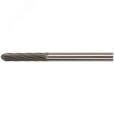 Шарошка карбидная Профи, штифт 3 мм (мини), цилиндрическая с закруглением