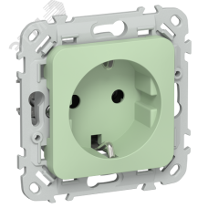 FLITE Розетка с заземлением без защитных шторок безвинтовое крепление 16А РС11-1-ФлФ фисташковый IEK