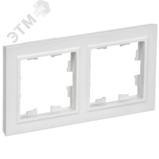 BRITE Рамка 2-местная РУ-2-БрАБ арктический белый IEK