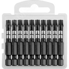 Биты Impact Pro, TORX, тип хвостовика E 1/4'', TX30, 50мм, 10шт, в пластиковом боксе