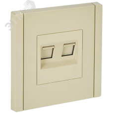 FORTE&PIANO Розетка двойная RJ11+RJ45 кат.5E FP435 ваниль IEK