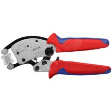 TwisTor16 пресс-клещи для контактных гильз квадратный обжим самонастраивающиеся с поворотной опрессовочной головкой (360° 8 фиксируемых позиций) гильзы контактные: 014 - 160 мм (AWG 26 - 5) двойные концевые гильзы до 2x6 мм (2xAWG 8) L-200 мм хромированны