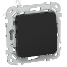 FLITE Выключатель 1-клавишный проходной 10А ВС61-1-0-ФлЧ черный IEK