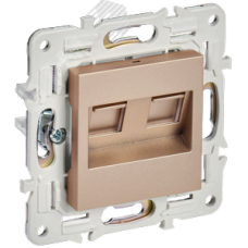 SKANDY Розетка компьютерная двойная RJ45 кат.6 SK-K04Sa песочный IEK