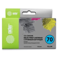 -/ Картридж струйный Cactus CS-C9454A №70 желтый (130мл) для HP DJ Z3100
