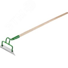 Мотыга 200х50х1290 мм, трапециевидный профиль, нержавеющая сталь, деревянный черенок