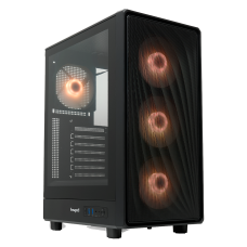 Корпус без блока питания/ Case HSPD M510, Mesh Mid Tower, Black, TG, 0.5 SPCC, 4x120mm ARGB (Orbis F1) ATX, mATX, mITX 180/280/160mm 1x2.5", 1x3.5", 7xPCI 2xUSB-A 3.0 517x277x418mm