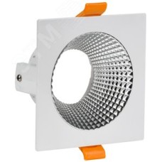 Светильник 4110 встраиваемый декоративный поворотный под лампу GU10 белый/хром пластик