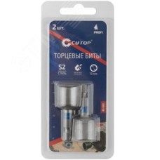 Набор бит с торцевыми магнитными головками 10 мм, 2 шт, Profi, 65 мм