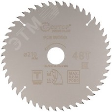Диск пильный по дереву с тефлоновым покрытием 48Т, Profi plus, 210x1,5/2,2x32/30/25,4/20 мм
