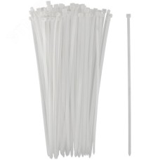 Хомуты нейлоновые для проводов, белые 100 шт.,  7,6х400 мм