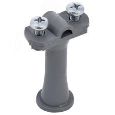 Держатель проводника круглого 6-10 мм h 59 мм пластик серый