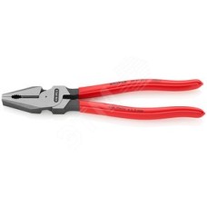 Плоскогубцы комбинированные резка - твердая проволока 3мм рояльная струна (HRC 59) 25мм кабель 14мм (25мм) L=225мм обливные рукоятки блистер цвет черный