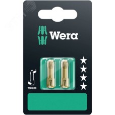 Бита 855/1 TiN PZ SB сверхтвердое покрытие нитридом титана хвостовик 1/4 C 6.3 2 шт PZ 3X25 мм с держателем-еврослот