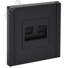 FORTE&PIANO Розетка компьютерная двойная RJ45 кат.5E FP133 черный IEK