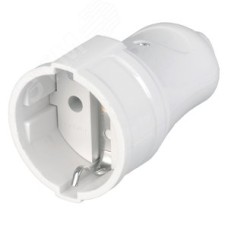 Гнездо штепсельное с заземлением белое 16А