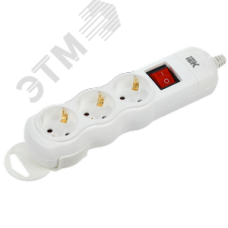 Розетка переносная разборная с выключателем РПр03В 3 места