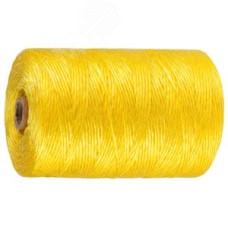 Шпагат многоцелевой полипропиленовый, желтый, d=1,8 мм, 110 м, 50 кгс, 1,2 ктекс