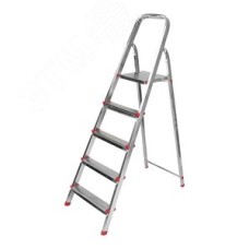 Стремянка металлическая 5 ступенек усиленный
