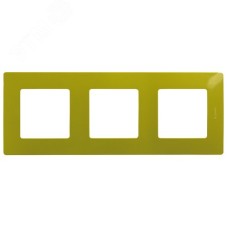 Рамка 3-местная зеленый папоротник ETIKA
