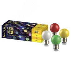 Набор ламп LIGHTING светодиодных декоративных G45 шар 1Вт 230В MIX E27 10 шт