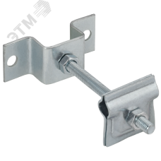 Держатель-зажим соединительный проводника круглого 6-10 мм опорный L 100 мм оцинкованная сталь HDZ