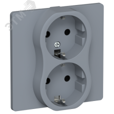 FLITE Розетка 2-местная с заземлением без защитных шторок 16А в сборе РС12-0-К-ФлМ маренго IEK