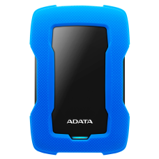 Внешний жесткий диск/ Portable HDD 2TB ADATA HD330 (Blue), Silicone, USB 3.2 Gen1, 133x89x16mm, 190g /3 года/