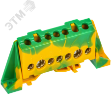 TEKFOR Шина PE земля в комбинированном DIN-изоляторе Стойка 8х12-7-ЖЗ IEK