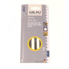 Пилка для лобзика HC 14 х5шт/уп для дерева до 45мм и пластмассы (чистый рез)