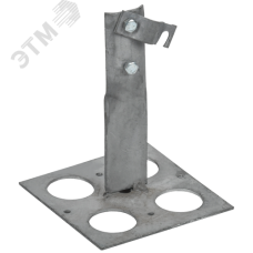 Держатель проводника круглого 6-10 мм винтовой для плоской кровли h 150 мм оцинкованная сталь TD