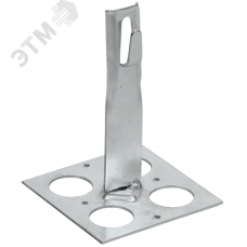 Держатель проводника круглого 6-8 мм для плоской кровли h 90 мм оцинкованная сталь