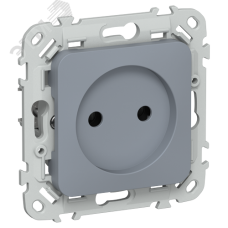 FLITE Розетка без заземления без защитных шторок безвинтовое крепление 10А РС01-1-ФлМ маренго IEK